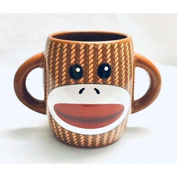 Galerie Other - Sock Monkey Coffee Mug Cup Galerie Happy Monkey